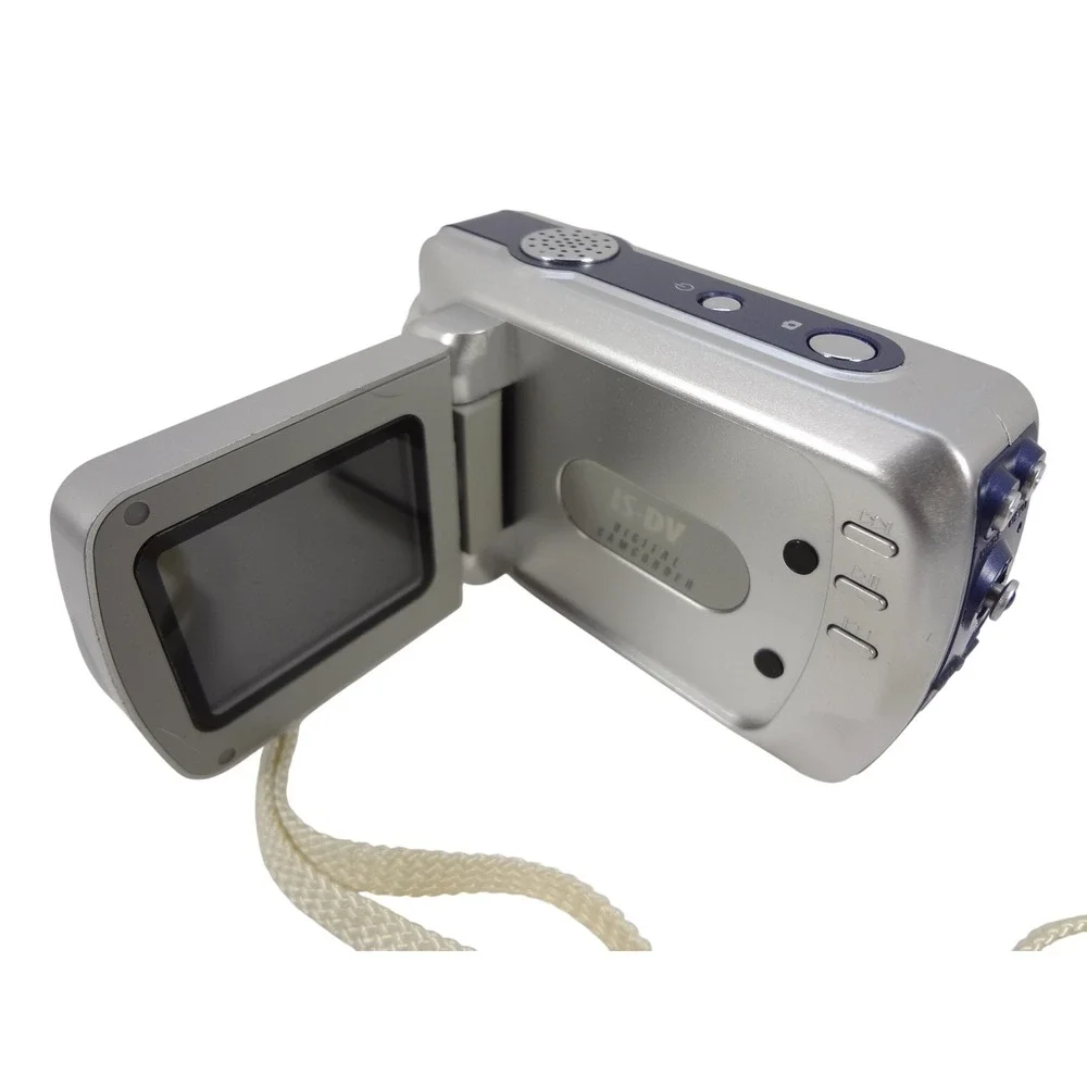 Vintage Aiptek ISDV Digital Camcorder 5MP Silver Bundle Logic Tripod SD Card Kit